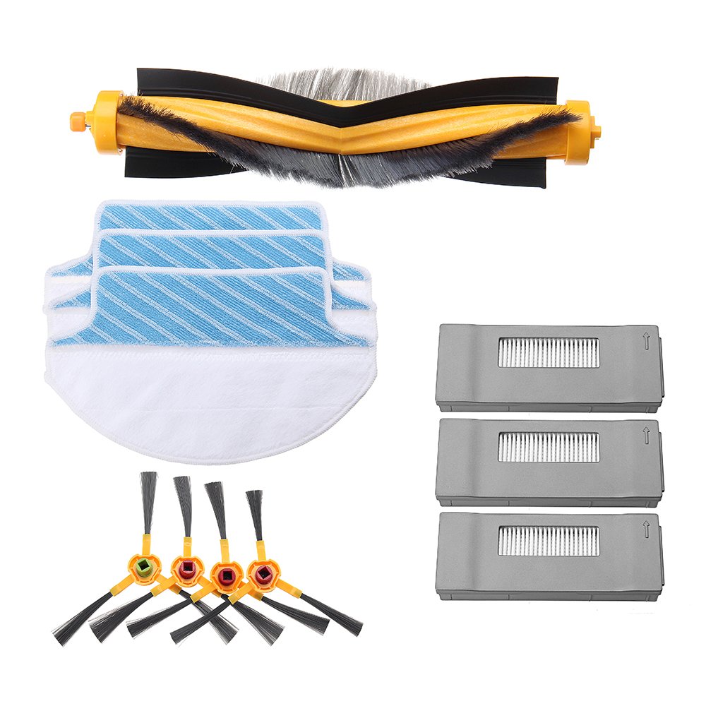 Main Brush Filters Side Brushes Mop Cloths Replacement Accessories for Ecovacs Robot Deebot 1 Main Brush Filters Side Brushes Mop Cloths Replacement Accessories for Ecovacs Robot Deebot