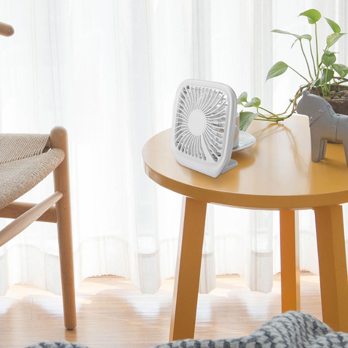 Portable Mini Electric Fan USB Rechargerable Silent Desktop Fan Wind Cooler 6 Portable Mini Electric Fan USB Rechargerable Silent Desktop Fan Wind Cooler - Image 6