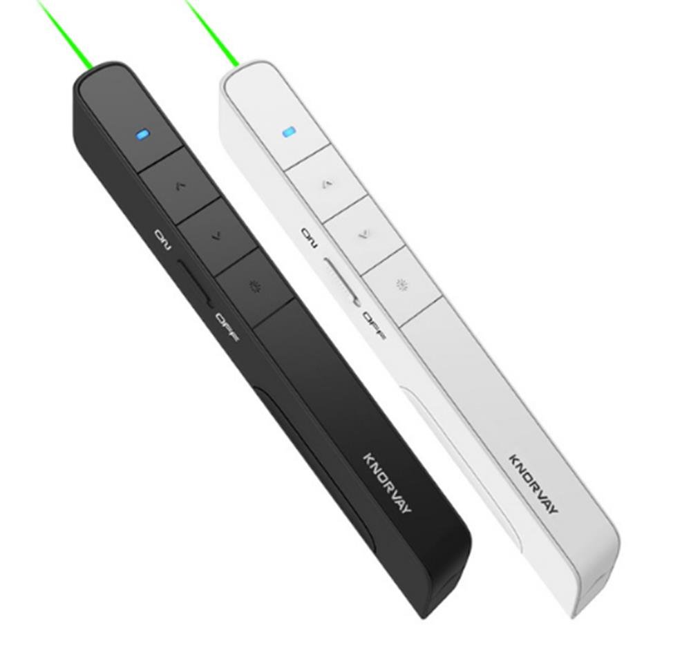 KNORVAY N75C Remote Control PPT Laser Page Pen Green Light Presentation Presenter Pen 2.4 GHz 1