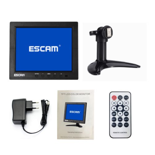 ESCAM T08 8 inch TFT LCD 1024x768 Monitor with VGA HDMI AV BNC USB for PC CCTV Security Camera 7