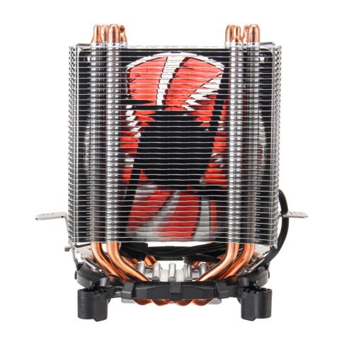3 Pin Four Copper Pipes Red Backlit CPU Cooling Fan for Intel 1155 1156 AMD 3