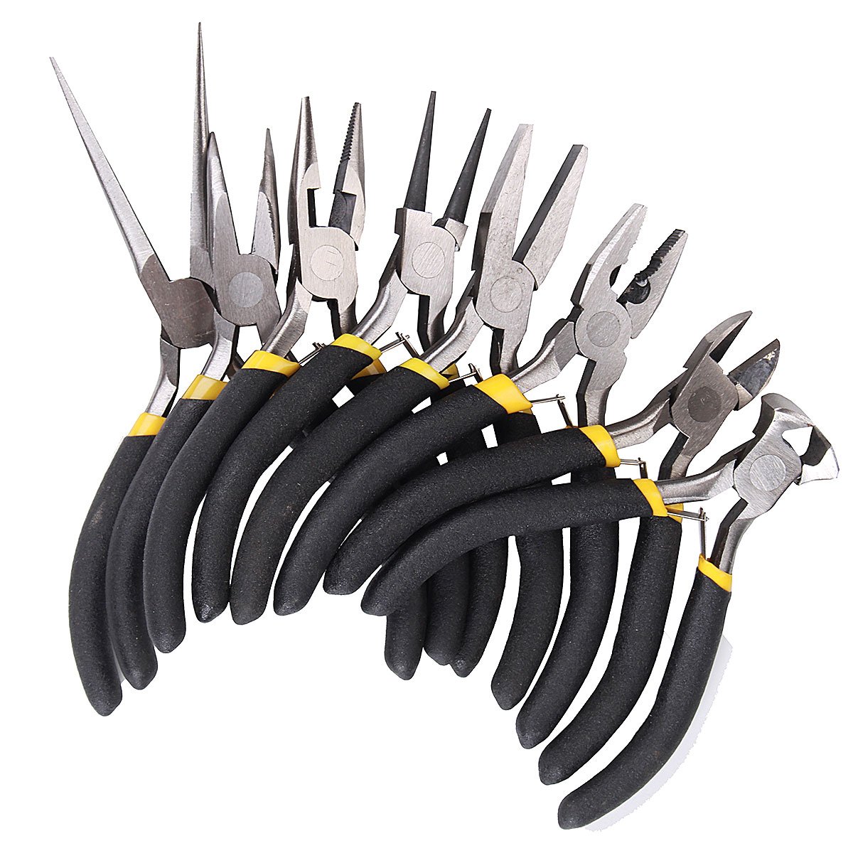 DANIU 8Pcs Round Beading Nose Pliers Wire Side Cutters Pliers Tools Set 2