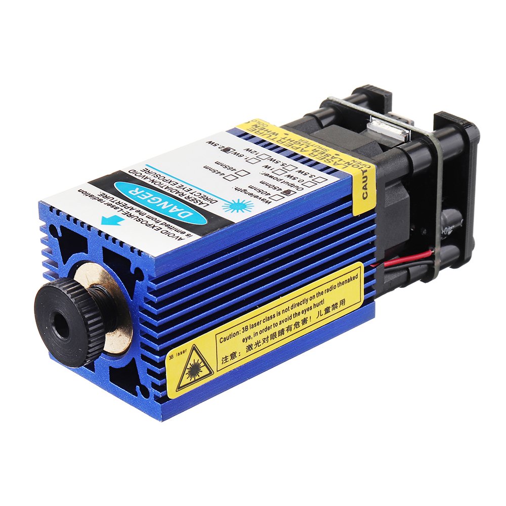 2500mW Blue Laser Module 3-Pin DIY Laser Engraving Module Fits 3018 CNC Router 1 2500mW Blue Laser Module 3-Pin DIY Laser Engraving Module Fits 3018 CNC Router