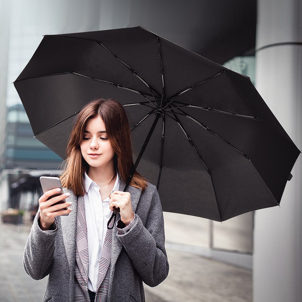 Xmund XD-HK5 2-3 People Wood Handle Automatic Folding Umbrella Portable Waterproof Camping Sunshade 11 Xmund XD-HK5 2-3 People Wood Handle Automatic Folding Umbrella Portable Waterproof Camping Sunshade - Image 11