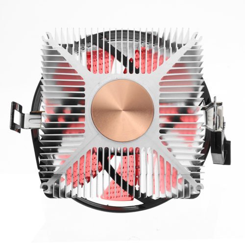 12V DC Copper Core CPU Cooler Fan Computer Cooling Fan Ultra Quiet LED CPU Fan for AMD/Intel 115X 4
