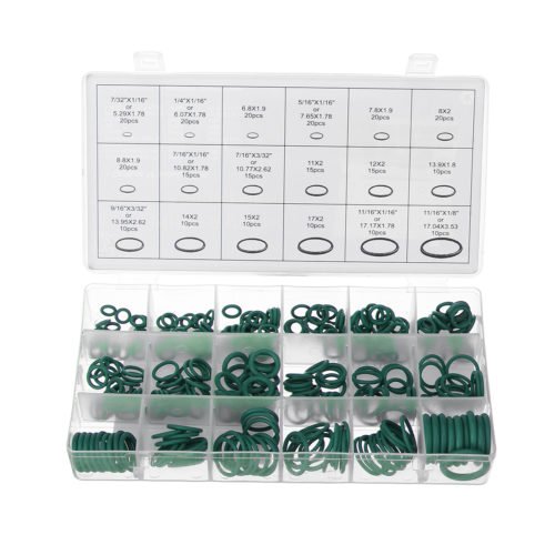 270pcs 18 Sizes O Ring Hydraulic Nitrile Seals Green Rubber O Ring Assortment Kit 3