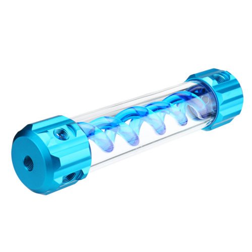 G1/4 50*260mm Aluminum Alloy Cover T-Virus Water Cooling Reservoir Cylindrical Tank 3