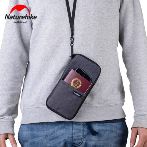 Naturehike NH17C001-B Travel Passport Card Bag Ticket Cash Wallet Pouch Holder For iphone 6