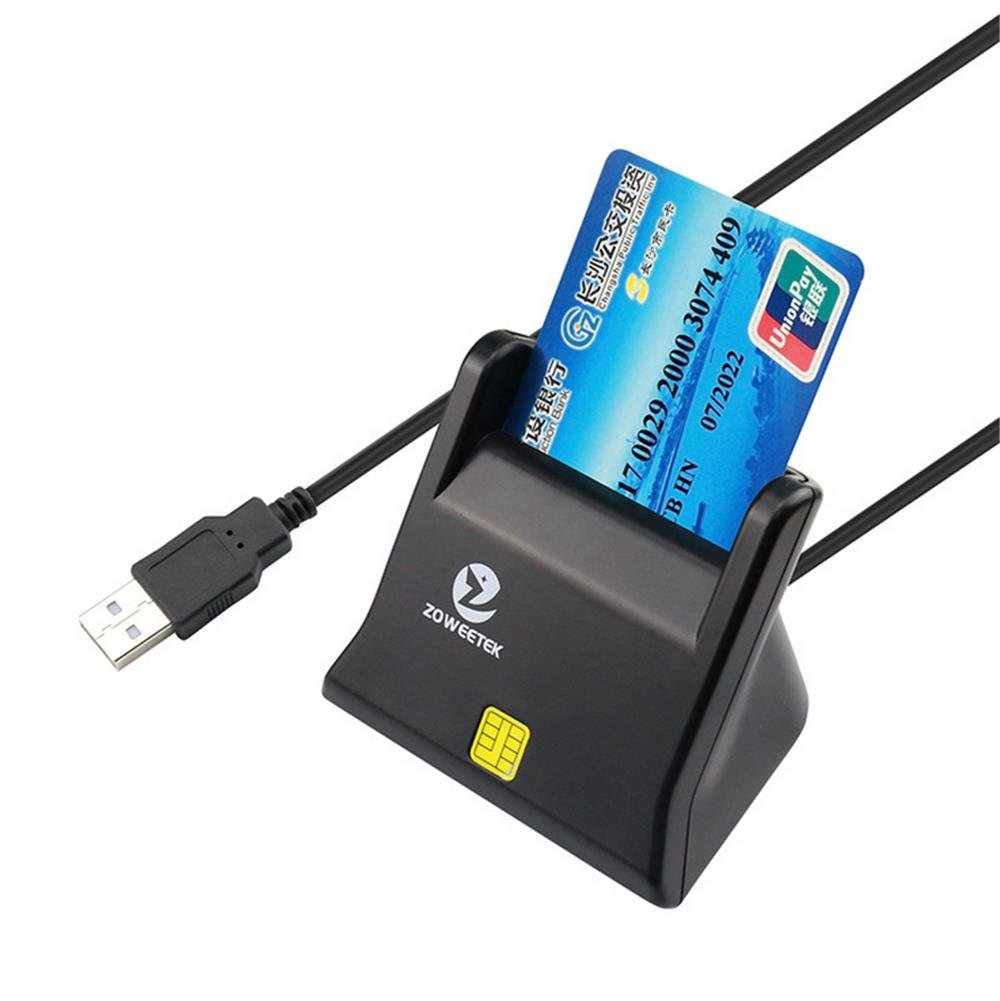 Zoweetek ZW - 12026 - 3 EMV USB Smart Card Reader Writer DOD Military USB 1