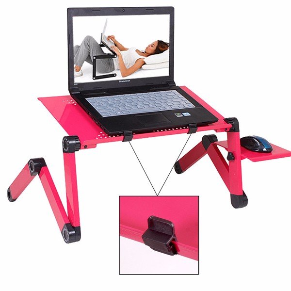 Portable Adjustable Foldable Laptop Notebook PC Desk Table Vented Stand Bed Tray 2 Portable Adjustable Foldable Laptop Notebook PC Desk Table Vented Stand Bed Tray - Image 2