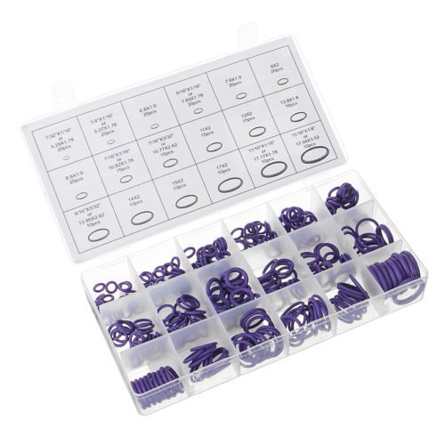 270pcs 18 Sizes Rubber Ring Hydraulic Nitrile Seals Purple Rubber O Ring Assortment Kit 3