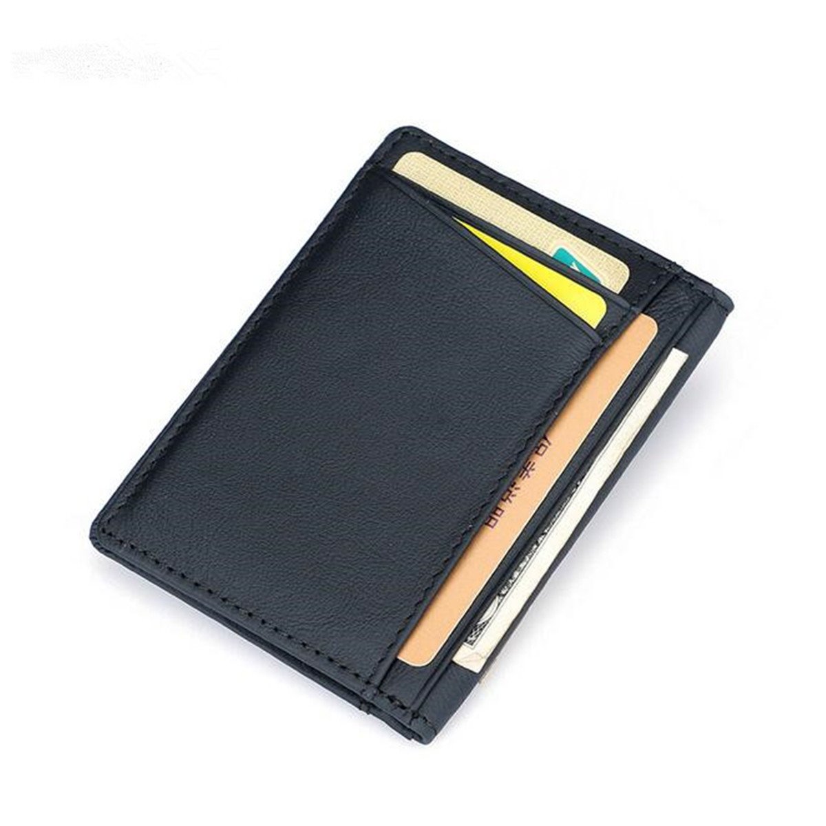 Men PU Leather Slim Thin Credit Card Holder Mini Money Wallet ID Case Wallet 5 Men PU Leather Slim Thin Credit Card Holder Mini Money Wallet ID Case Wallet - Image 5