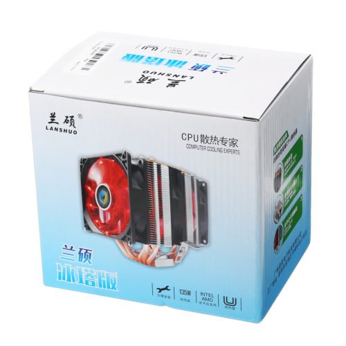 3Pin 3 Fans 6 Heatpipes Colorful Backlit CPU Cooling Fan Cooler Heatsink for Intel AMD 9