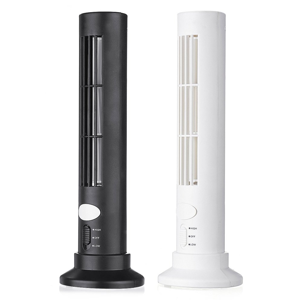 Portable Mini USB Leafless Tower Fan Ultra-quiet Desk Cooling Fan Purifier For Home Computer Office 2 Portable Mini USB Leafless Tower Fan Ultra-quiet Desk Cooling Fan Purifier For Home Computer Office - Image 2