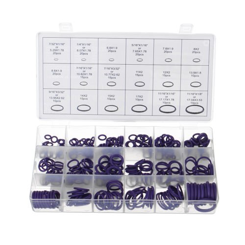 270pcs 18 Sizes Rubber Ring Hydraulic Nitrile Seals Purple Rubber O Ring Assortment Kit 2