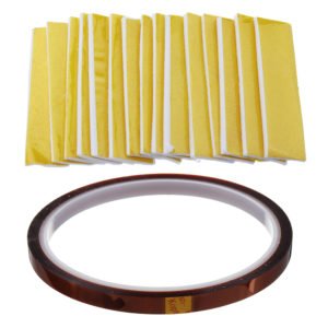 15Pcs Heating Insulation Cotton + 1Pcs High Temperature Polyimide Film Heat Resistant Tape for 3D Printer High Temperature Protect