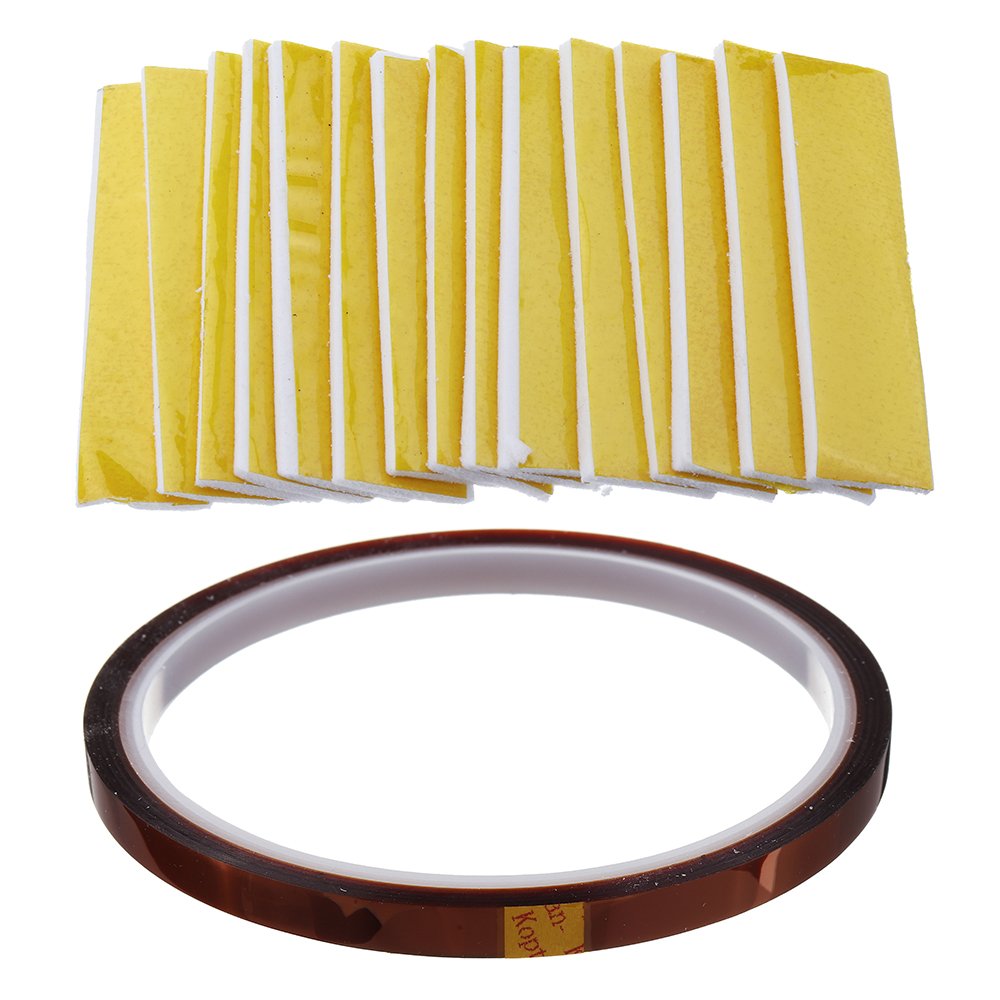 15Pcs Heating Insulation Cotton + 1Pcs High Temperature Polyimide Film Heat Resistant Tape for 3D Printer High Temperature Protect 1