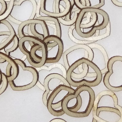 50Pcs Rustic Laser Engraving Wooden Hollow Love Heart Crafts DIY Wedding Table Scatter Confetti Vintage Decorations 6