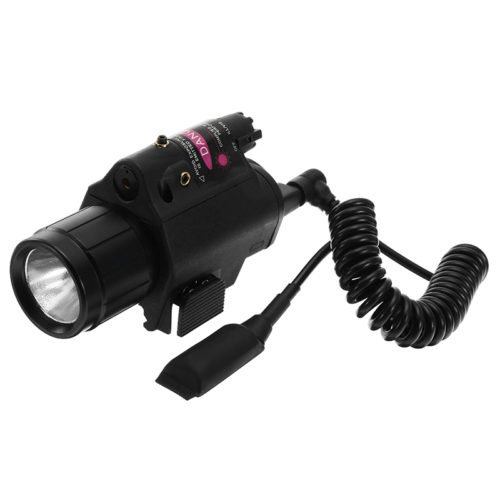 Red Laser Sight Dot Scope 3W LED Flashlight Combo Tactical Picatinny 20mm Rail Mount 2