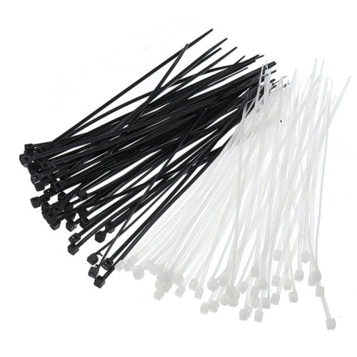 50pcs White Black 3x150mm Cable Ties Model Manufacturing Tools 10