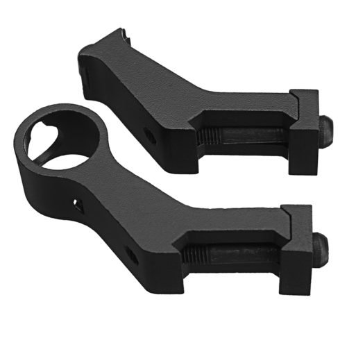 45 Degree Tactical Iron Sights Rear Front Sight Mount Set for Weaver Picatinny Rails 4