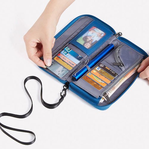 Naturehike NH18X020-B RFID Travel Wallet Waterproof Anti-theft Passport Credit Card Holder Bag 7