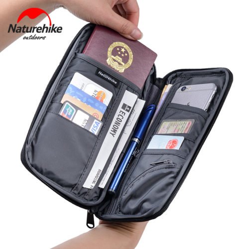 Naturehike NH17C001-B Travel Passport Card Bag Ticket Cash Wallet Pouch Holder For iphone 4