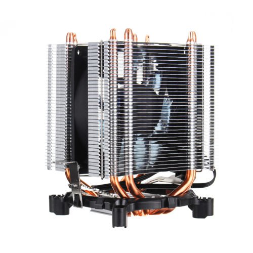 3 Pin Four Copper Pipes Blue Backlit CPU Cooling Fan for AMD for Intel 1155 1156 3