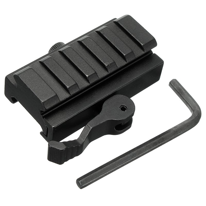 Quick Release Low Profile Compact Riser Quick Detachable 20mm Picatinny Rail Mount Adapter 2