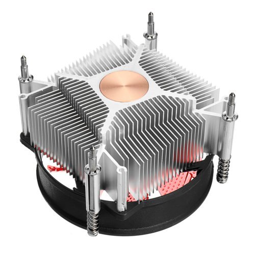 12V DC Copper Core CPU Cooler Fan Computer Cooling Fan Ultra Quiet LED CPU Fan for AMD/Intel 115X 6