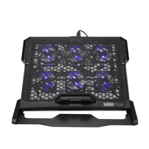 Adjustable Laptop Cooling Pad USB Cooler 6 Cooling Fans With Stand For 12-15.6 inch Laptop Use 2