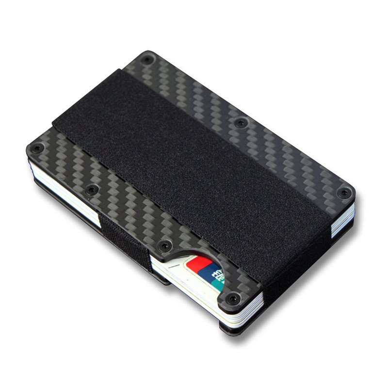 Slim Carbon Fiber Credit Card Portable ID Passport Card Holder Money Clip Case Wallet 1