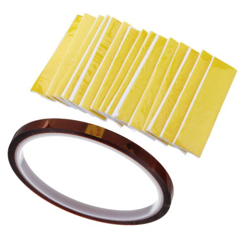15Pcs Heating Insulation Cotton + 1Pcs High Temperature Polyimide Film Heat Resistant Tape for 3D Printer High Temperature Protect 2