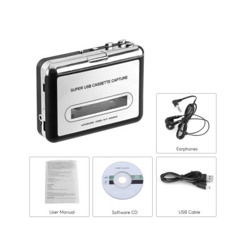 Cassette Tape-to-MP3 Converter - Plug and Play, Win + Mac Compatible, Auto Reverse, Audacity Audio Software 10