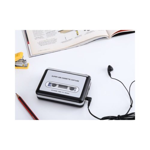 Cassette Tape-to-MP3 Converter - Plug and Play, Win + Mac Compatible, Auto Reverse, Audacity Audio Software 7
