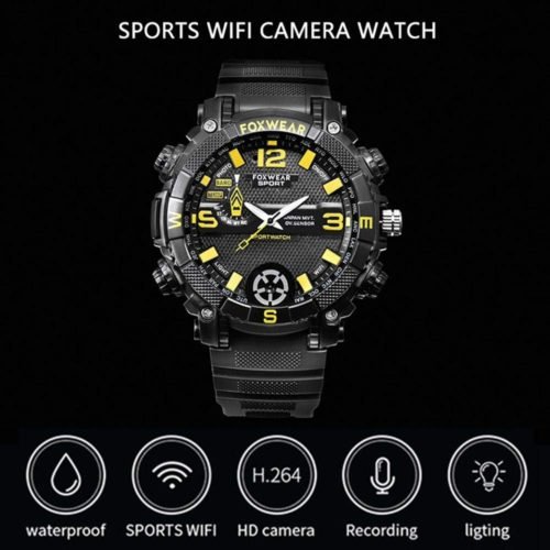 IPX7 Waterproof Monitor Sport Watch Smart WiFi Watch with Mini 720P HD Camera LED Light Illumination - FOX9C/Wifi 32G 2