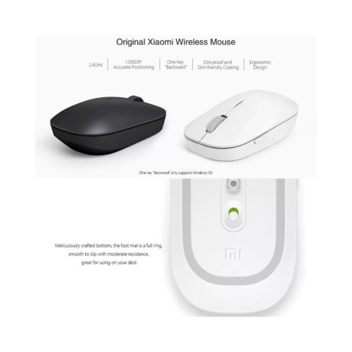Xiaomi Wireless Mouse - 1200dpi, 2.4G Wireless, 4-Button Design, Water And Dust Resistant, 10m Range, 1x AA Battery 4