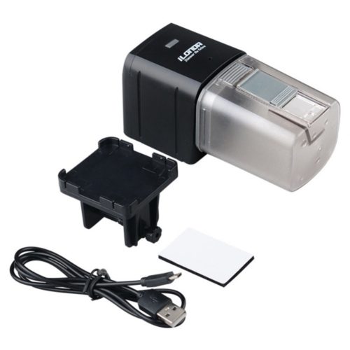 USB Charging Intelligent Remote Control Automatic Fish Feeder for Aquarium Fish Tank - Diamond Silver L 5