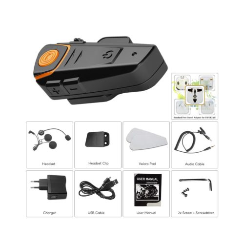 Motorcycle Headset - 1000m Range, Bluetooth, Handsfree Calls, FM Radio, GPS Connect, 450mAh Battery 11