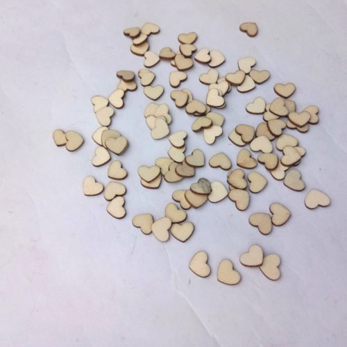 100Pcs Laser Engraving Rustic Wooden Love Heart Crafts DIY Wedding Table Scatter Confetti Vintage Decorations Gift 5