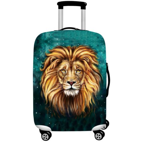 18-32inch Polyester Luggage Bag Cover Lion Travel Elastic Suitcase Cover Dust Proof Protective 3