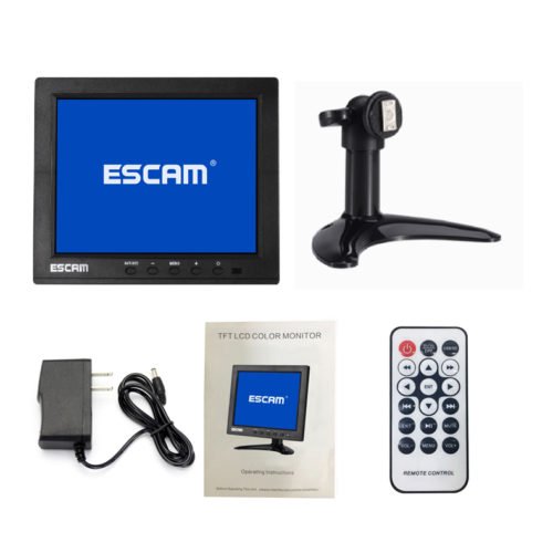ESCAM T08 8 inch TFT LCD 1024x768 Monitor with VGA HDMI AV BNC USB for PC CCTV Security Camera 9
