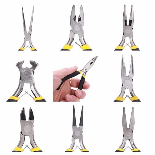 DANIU 8Pcs Round Beading Nose Pliers Wire Side Cutters Pliers Tools Set 3