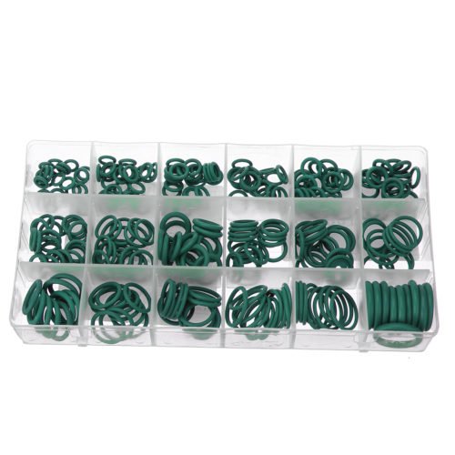 270pcs 18 Sizes O Ring Hydraulic Nitrile Seals Green Rubber O Ring Assortment Kit 4