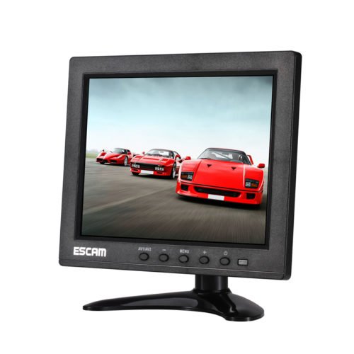 ESCAM T08 8 inch TFT LCD 1024x768 Monitor with VGA HDMI AV BNC USB for PC CCTV Security Camera 2