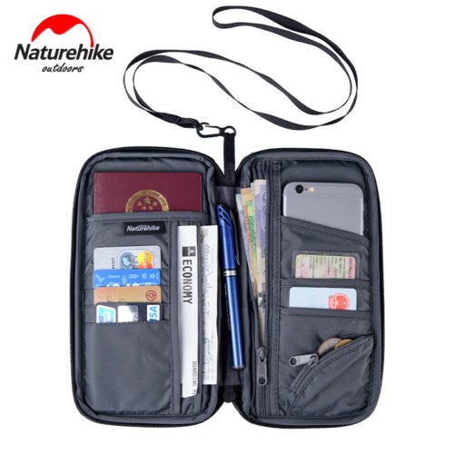 Naturehike NH17C001-B Travel Passport Card Bag Ticket Cash Wallet Pouch Holder For iphone 3