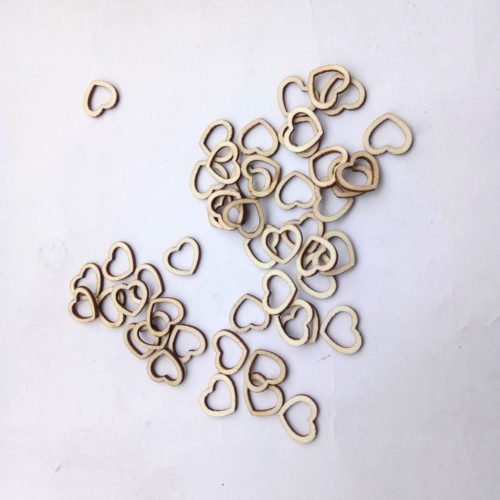 50Pcs Rustic Laser Engraving Wooden Hollow Love Heart Crafts DIY Wedding Table Scatter Confetti Vintage Decorations 1