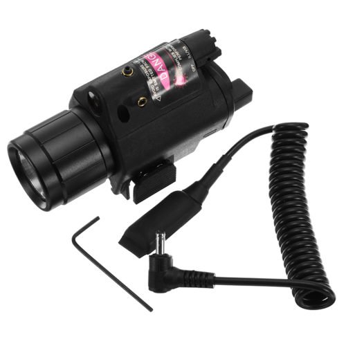 Red Laser Sight Dot Scope 3W LED Flashlight Combo Tactical Picatinny 20mm Rail Mount 10