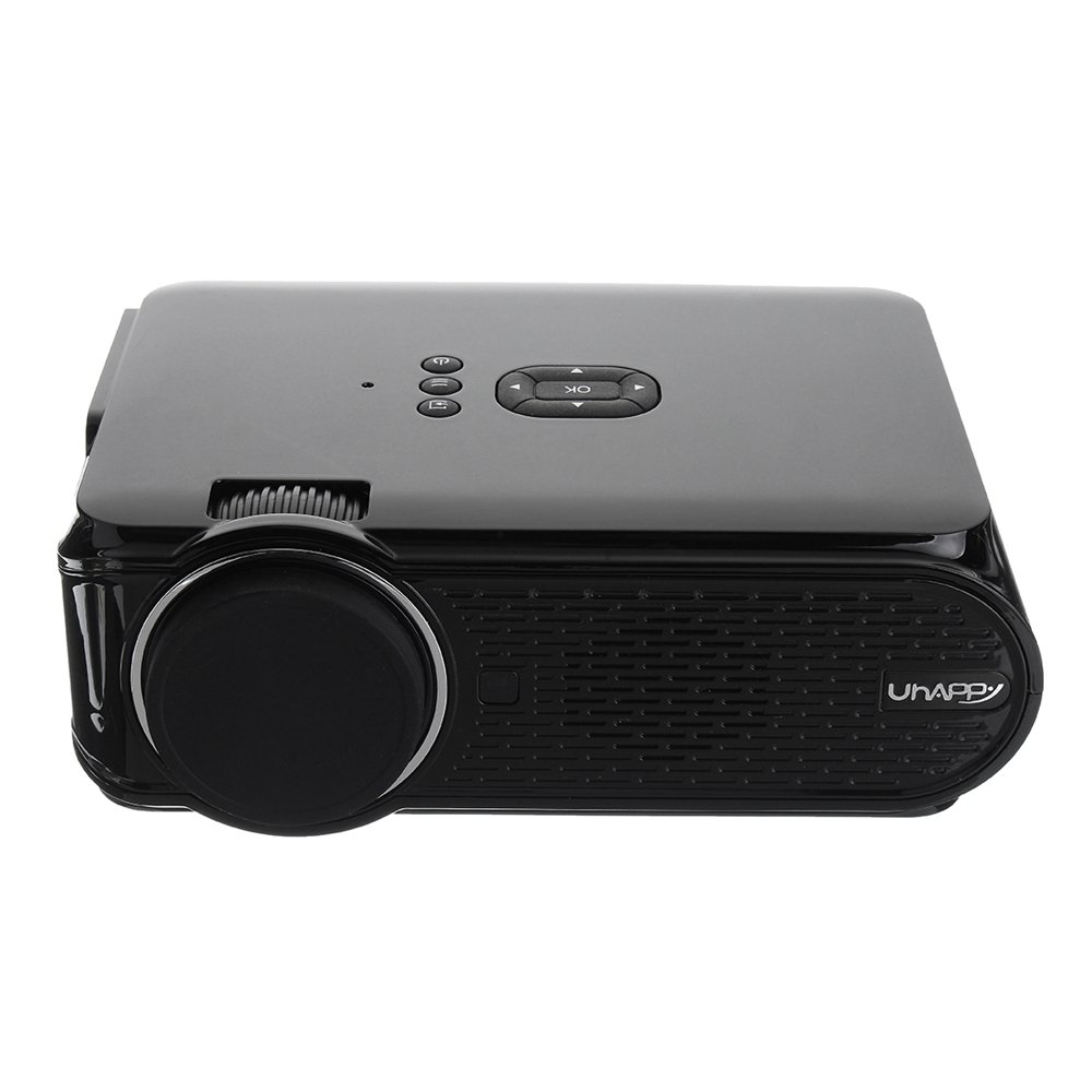 UHAPPY U90 Black Android 6.0 2000 Lumens LED WiFi bluetooth 4.0 Projector 800 x 480 Support 1080p 3 UHAPPY U90 Black Android 6.0 2000 Lumens LED WiFi bluetooth 4.0 Projector 800 x 480 Support 1080p - Image 3