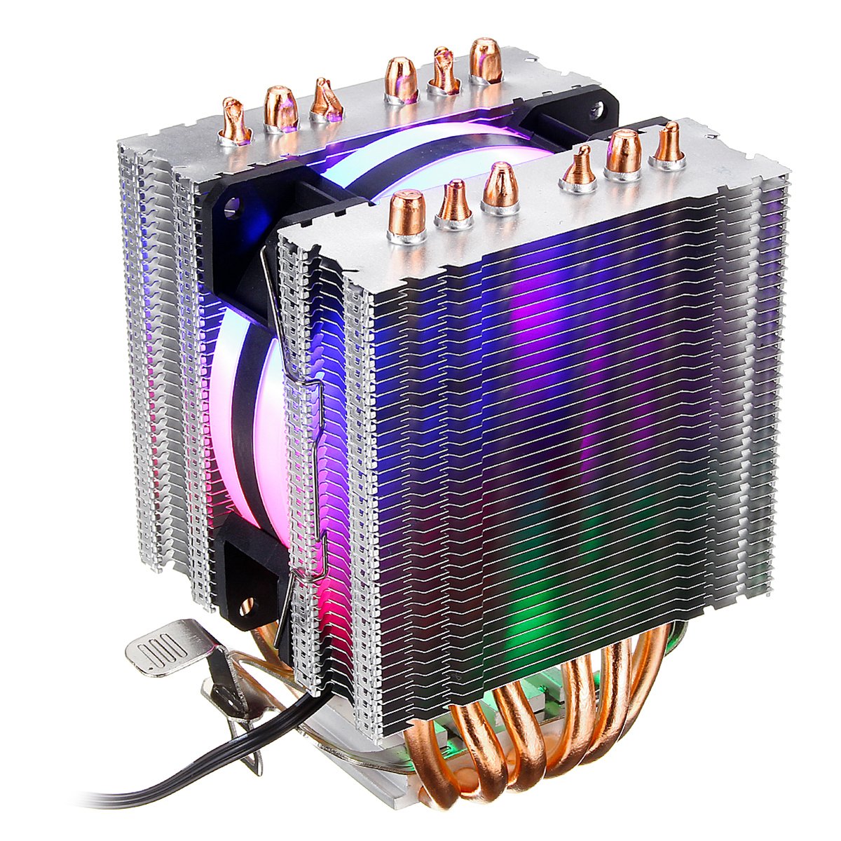 3 Pin CPU Cooler Cooling Fan Heatsink for Intel 775/1150/1151/1155/1156/1366 and AMD All Platforms 5 Colors Lighting 1